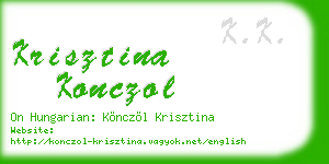 krisztina konczol business card