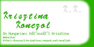 krisztina konczol business card